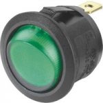 SCI R13-112B B/G 200V Rocker Switch Illuminated Green SPST On-Off …