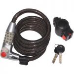 Kasp K750L180 Illuminated Combination Coil Cable Bike Lock 12 x 1800mm